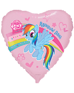 Foliopallo 45 cm, sydän, My Little Pony Rainbow Dash