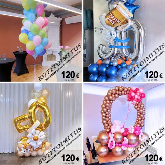 HÄIKÄISEVÄ ilmapallojen kotitoimitus