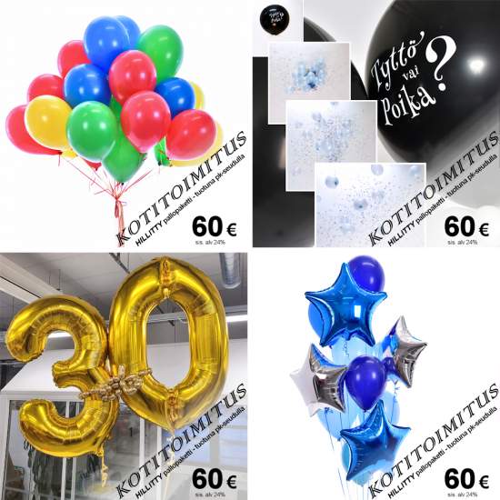 HILLITTY ilmapallojen kotitoimitus